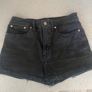 Madewell High-rise Black Denim Shorts